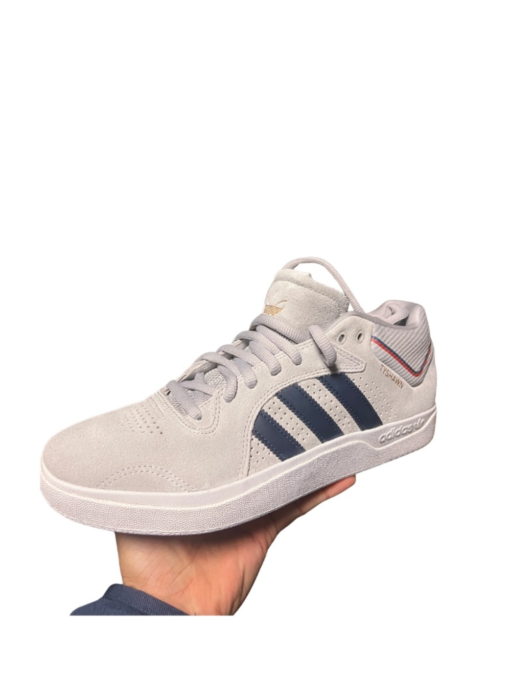 Adidas Tyshawn Grey Collegiate Navy Gold Metallic